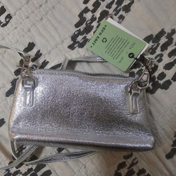 NWT Peter + Jain metallic silver mini crossbody - Picture 2 of 5